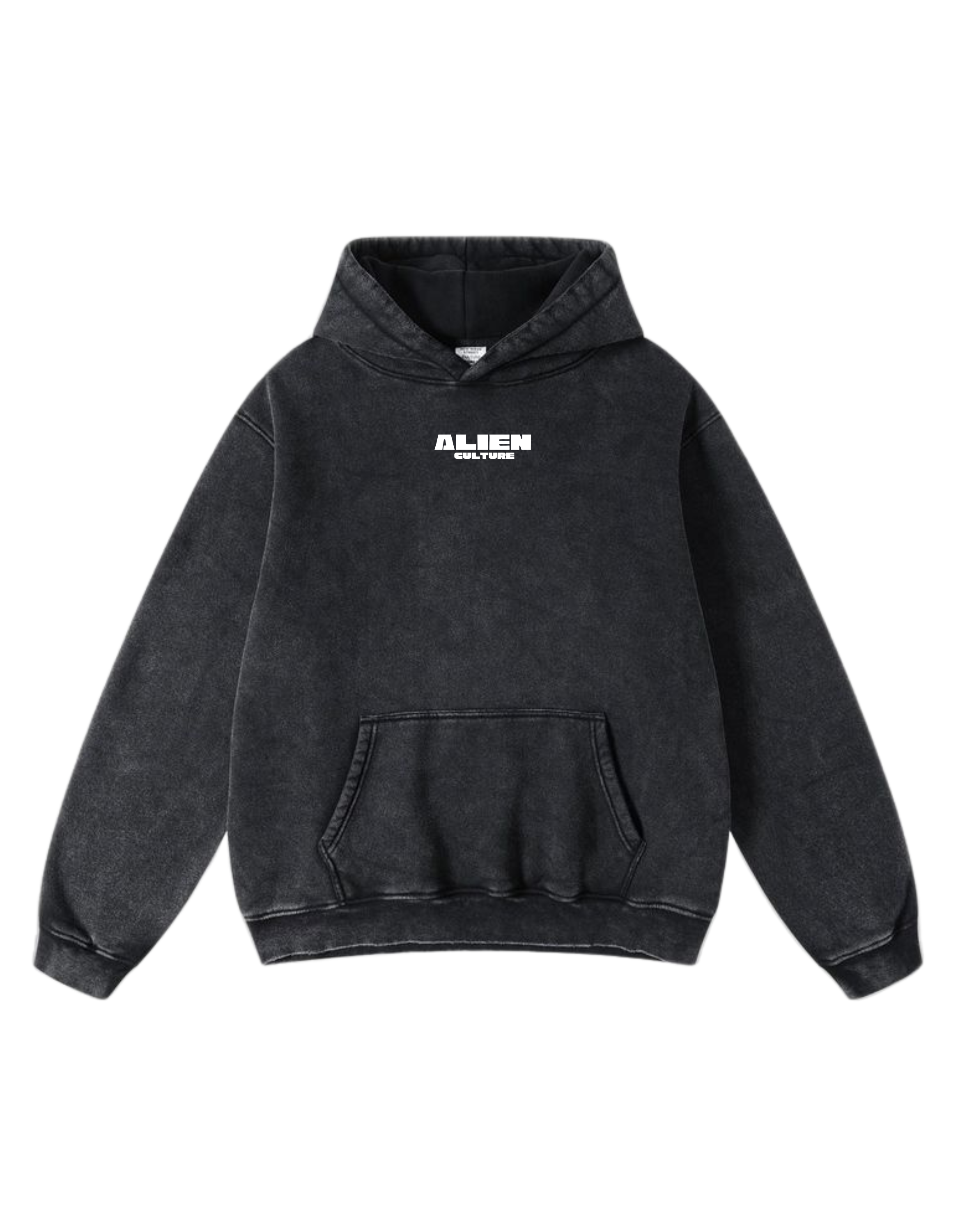 ALIEN CULTURE ACID WASH OVERSIZED HOODIE