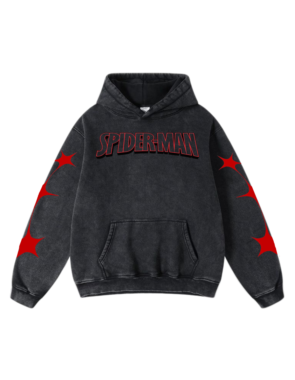 SPIDERMAN ACID WASH OVERSIZED HOODIE