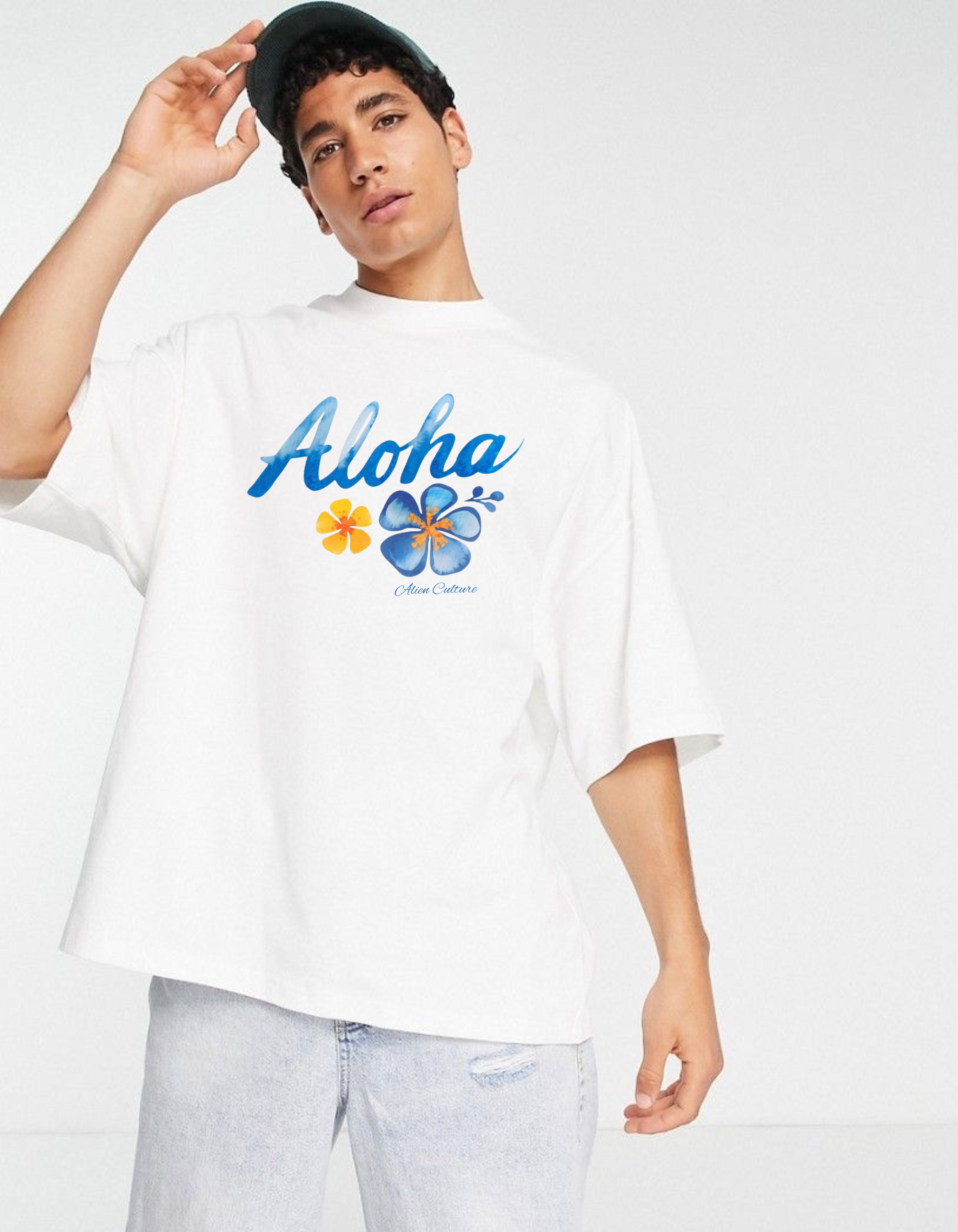ALIEN CULTURE “ALOHA BLOOM” OVERSIZED TSHIRT