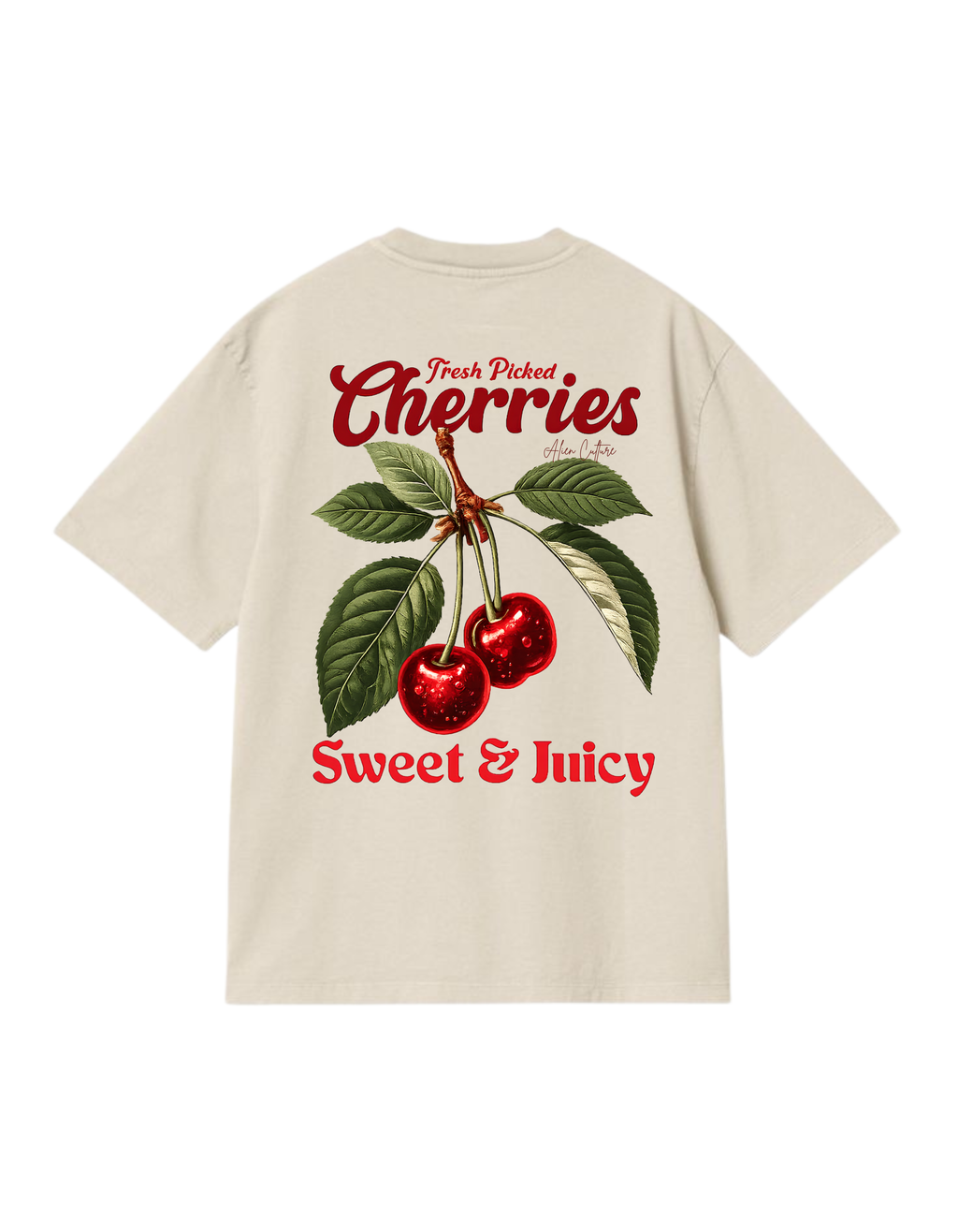 FRESH PICKED CHERRIES OVERSIZED TSHIRT