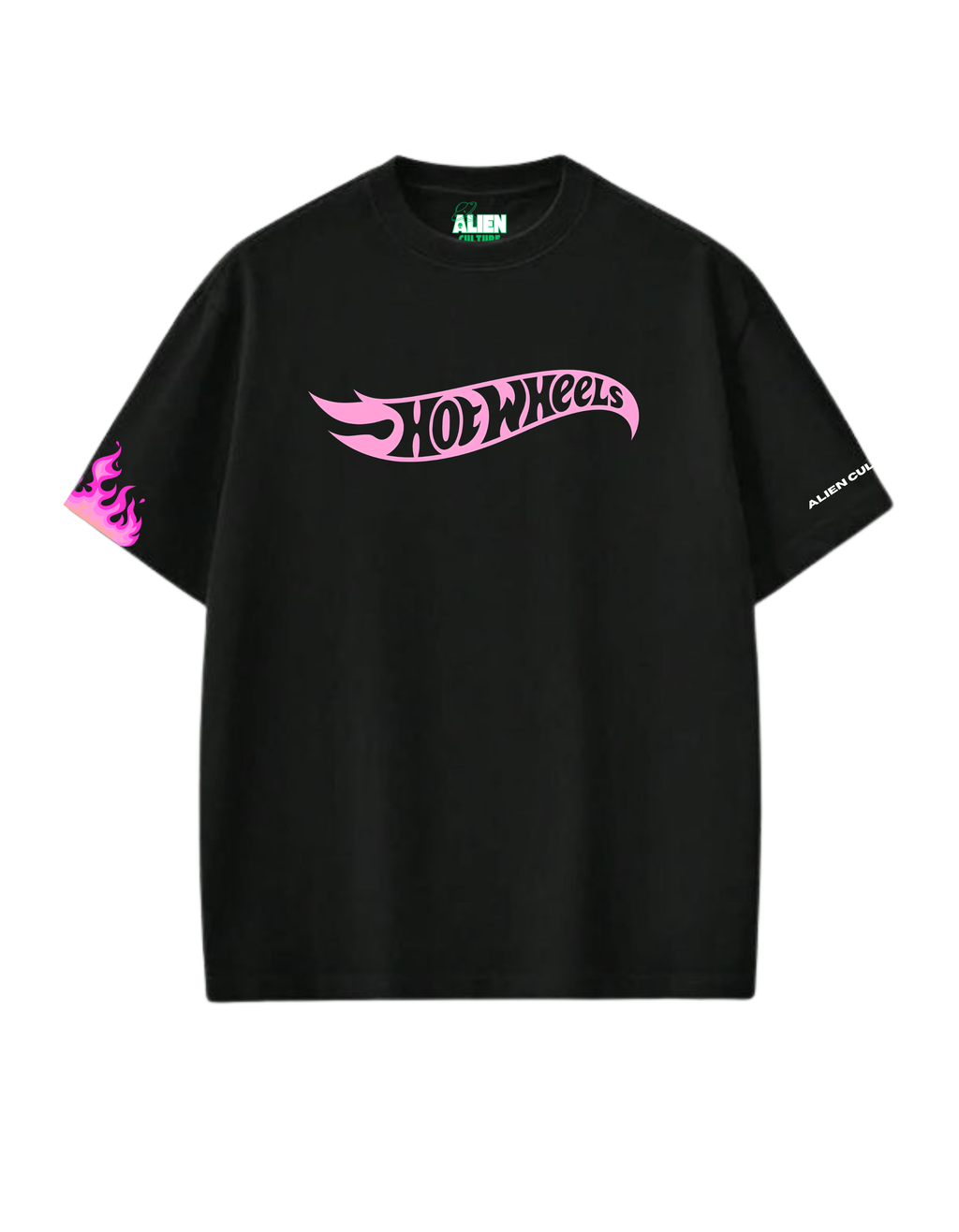HOTWHEELS PINK FLAME OVERSIZED TSHIRT